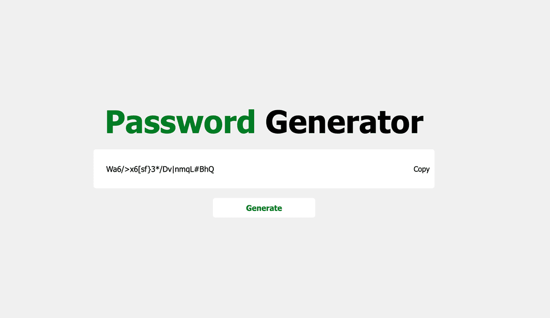 Password Generator